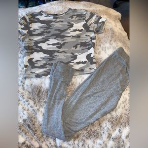 Two piece camo outfit